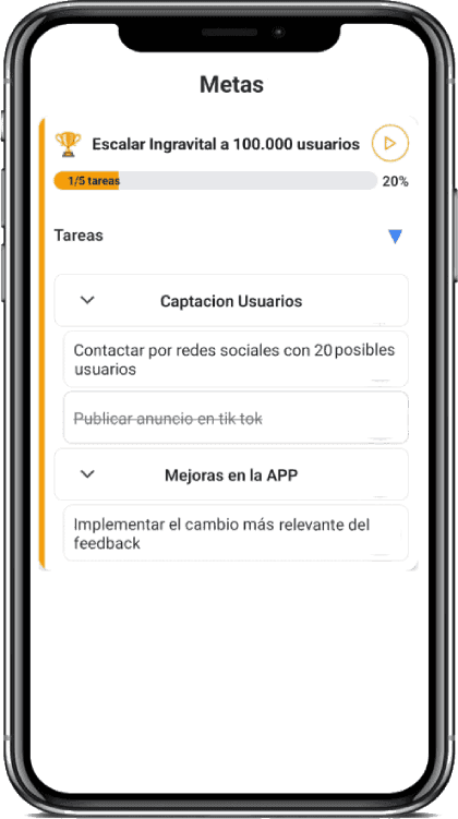 Focogravital app en iPhone